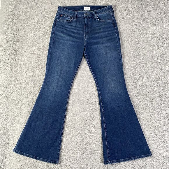 Hudson Denim - Hudson Heidi High Rise Flare Jeans Womens 29 (30x31) Blue Dark Bootcut Boho Y2K